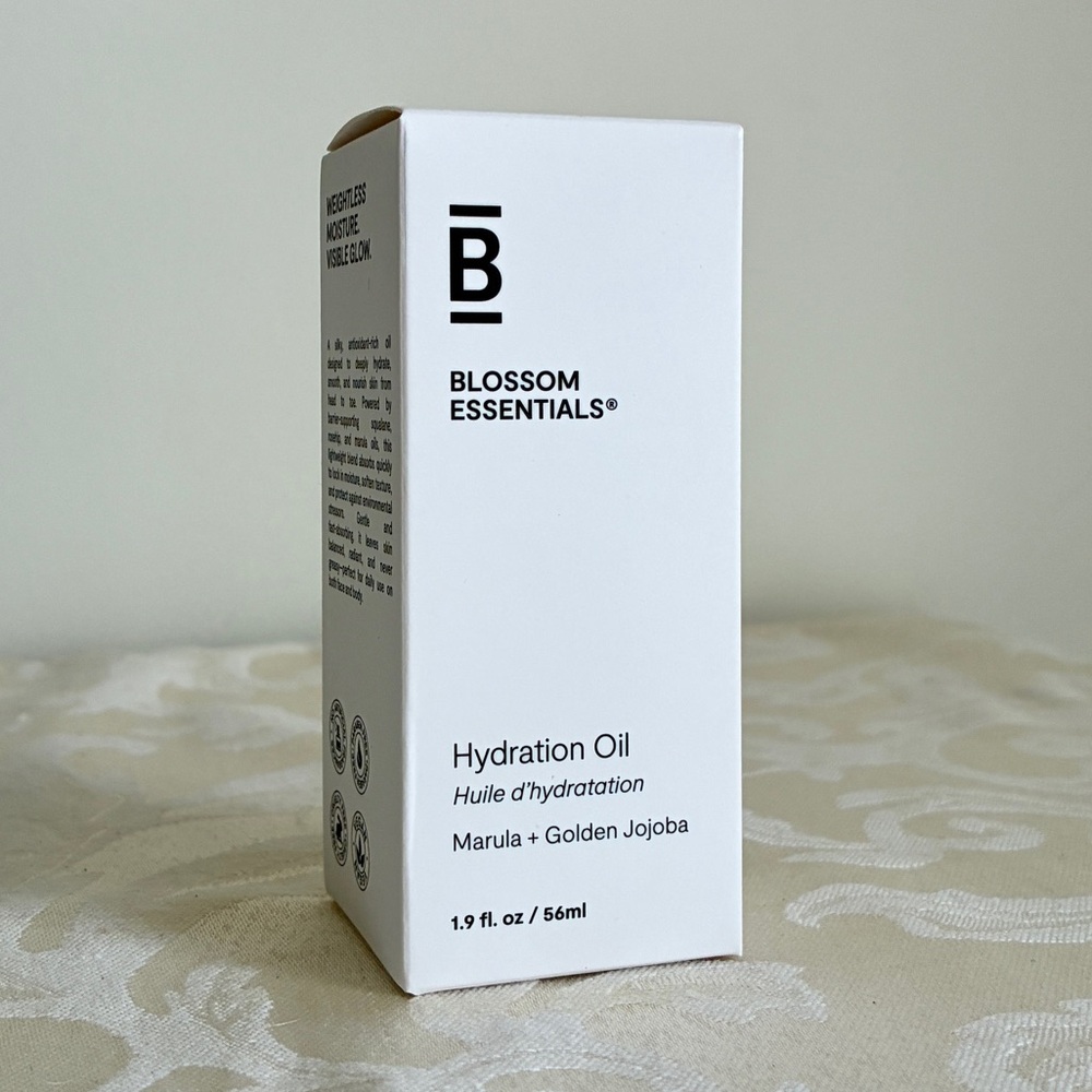 NIB Blossom Essentials Hydration Oil Marula & Jojoba Full Size 1.9 oz/56 ml
